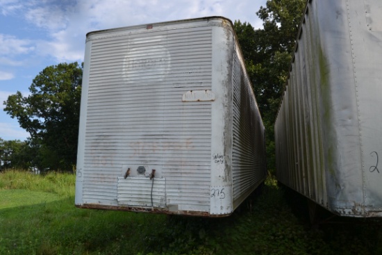 1977 TRAILMOBILE 40' BOX TRAILER SN#P63419 SALVAGE ONLY