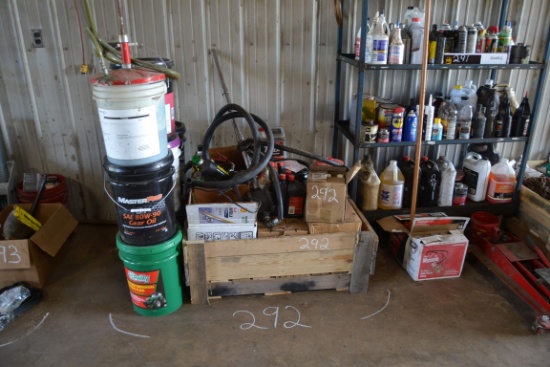 LOT OF OIL, GREASE & ANTI FREEZE