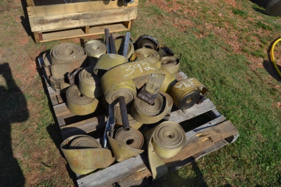 PALLET OF TRAILER STRAPS