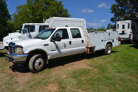 2004 FORD F-550 4X4 CREW CAB SERVICE TRUCK
