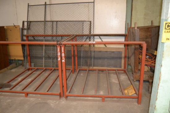 (2) 5'X5' METAL MATERIAL RACKS