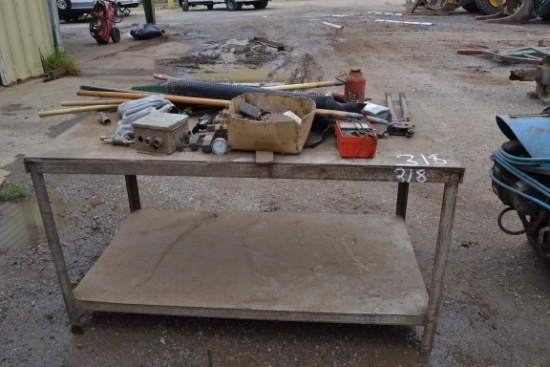 STEEL WORK TABLE & CONTENT