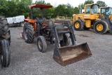 TAFE 45DI FARM TRACTOR W/ DIESEL ENGINE W/ FRONT END LOADER W/ BUCKET 973 HOURS SN#C5700MF