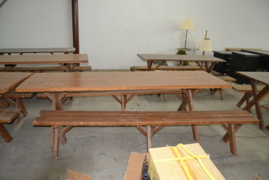 (3) 8' PICNIC TABLES W/BENCHES
