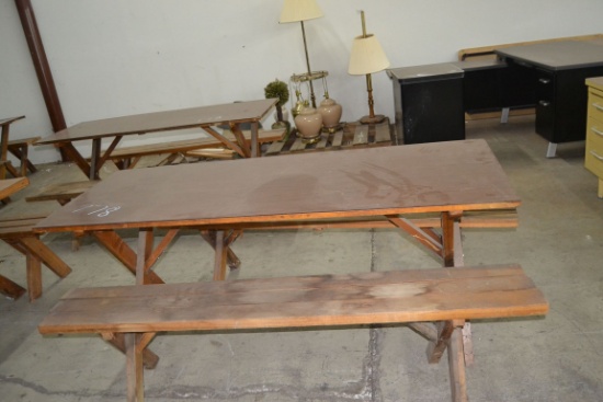 (3) 6' PICNIC TABLES W/BENCHES