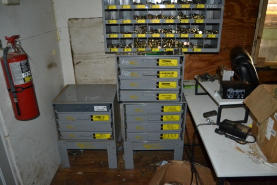 K&M BOLT BIN W/ BOLTS, NUTS, COTTER PINS AND FUSES