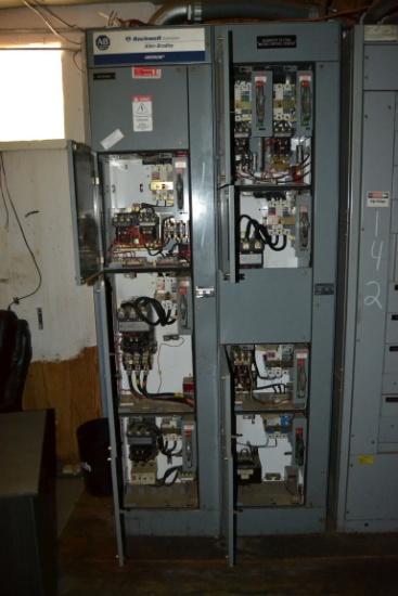 ALLEN BRADLEY MCC PANEL W/ 2 SIZE 4 STARTER W/ 1 SIZE 2 STARTER W/ 2 SIZE 1 STARTER