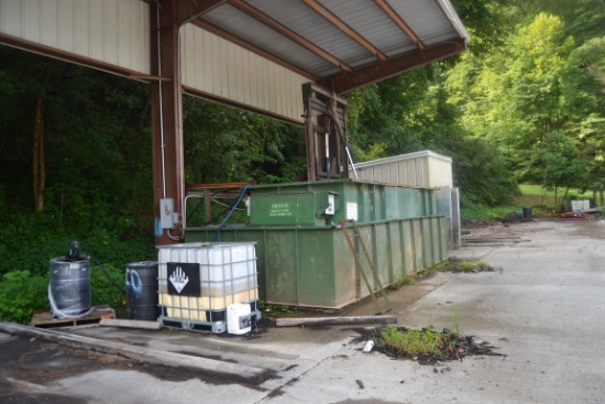 FRFO MFG 6' X20' STAINLESS STEEL DIP TANK W/ HYDRUALIC HOIST SYSTEM W/ CONTROLS W/ SAFETY CONTAINMEN