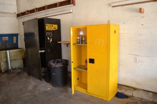 STEEL CABINET & CONTENTS