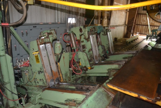 CORLEY 3 HEAD BLOCK TILTED LP RIGHT HAND CARRIAGE W/TRACKWAY W/PANTAGRAPH W/40HP HYDRUALIC POWER PAC