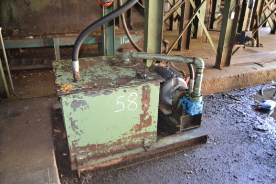 CORLEY BAR TYPE LOG TURNER W/40 HP HYDRAULIC POWER PACK W/ CONTROLS