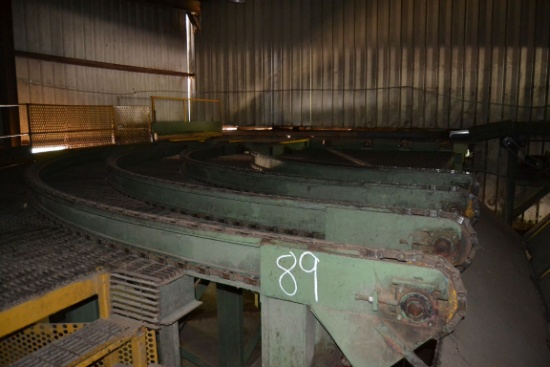 CORLEY 4 STRAND 45 DEGREE LUMBER TRANSFER ON COMMON SHAFT W/ CORLEY 7' 4 STRAND TRANSFER W/ DRIVE