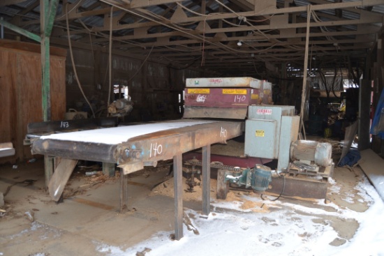 CORNELL MODEL 642 EDGER W/ 2 MOVABLE SAWS W/ FENCE W/ 30HP MOTOR W/ INFEED ROLLCASE W/ CONTROLS SN#H