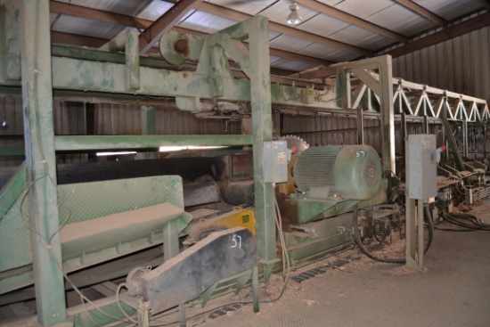 2017 COOPER 6"X20' END DOGGING SCRAGG W/ LOG TURNER & POSITIONER W/ OFF BEARING BELTS W/ SLAB BELTS