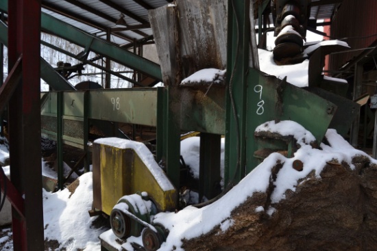 80' INCLINE ALL STEEL WASTE CONVEYOR W/ 110 LADDER BACK CHAIN W/ DRIVE