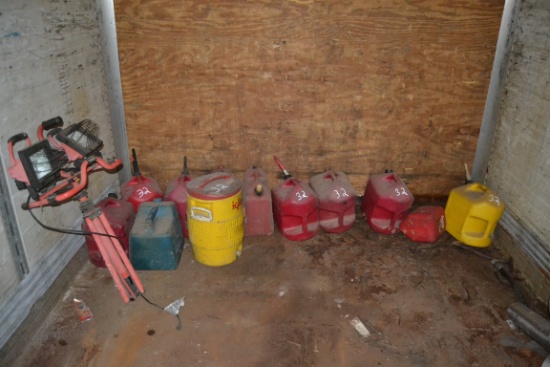 LOT OF GAS CANS