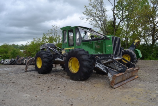 JOHN DEERE 648GIII SINGLE ARCH SKIDDER W/ WINCH W/ 30.5X32RUB SN#610477