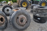 (4) 295-75R 22.5 TIRES ON WHEELS