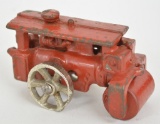 Hubley Cast Iron Road Roller With Nickel Wheels