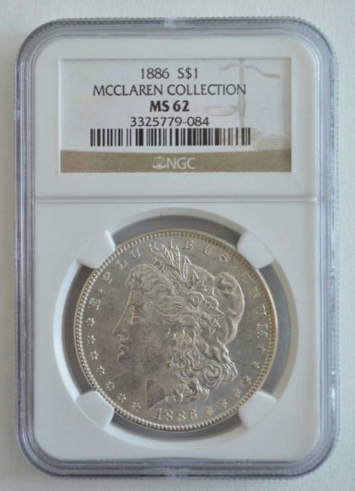 1886 NGC MS 62 Morgan Dollar