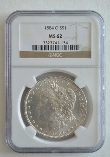 1884-O NGC MS 62 Morgan Dollar