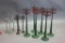 Lot of 13 Model RR Electric Pole Accessories