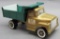 Ertl Dump Truck with Driver- gold & Green