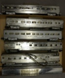 Six American Flyer Silver Rail Lines Cars