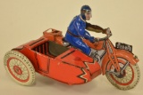 SFA Paris Tin Litho Motorcycle With Sidecar Toy