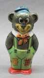 Chein Buster Bear Tin Wind Up Toy- Working