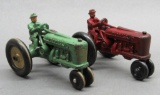 Lot of 2 Cast Iron Farmall Tractors w/Wood wheels