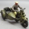 1932 Hubley Harley Davidson Motorcycle w/Sidecar