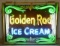 Vintage Golden Rod Ice Cream Neon Advertising Sign