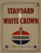 Standard White Crown Gasoline Porcelain Pump Plate