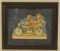 Early 1900's Framed Motorcycle Valentine's Card