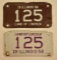 1958 & 1959 Illinois Motorcycle License Plates