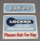 Mobil Ladies Restroom & Locked Restroom Sign
