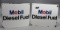 Lot of 2 Mobil Diesel fuel PPP Pump Plate Signs