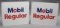 Lot of 2 Mobil Regular gas PPP Pump Plate Signs