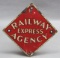 Railway Express Agency Porcelain Sign-Railcar Sign