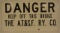 Double Sided A.T & S.F. Railroad Danger Sign