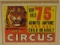 Original Birman Bros Circus Poster