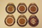 (6) IH McCormick-Deering Enameled Watch Fobs