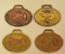 (4) P & O Canton Plow Watch Fobs