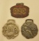 (3) P & O Canton Plow Watch Fobs