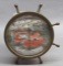 IH Crawler Round Brass Thermometer- Ship Wheel