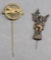 Lot of 2 Minneapolis Moline Stick Pins - Wagon Whe