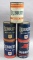 Lot of 5 Mobil Lubrite Motor Oil Qt Cans-Various