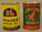 Lot Of 2 Vintage Oil Cans Invader & Falcon