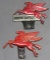 Lot of 2 Flying Horse Mobil License Plate toppers